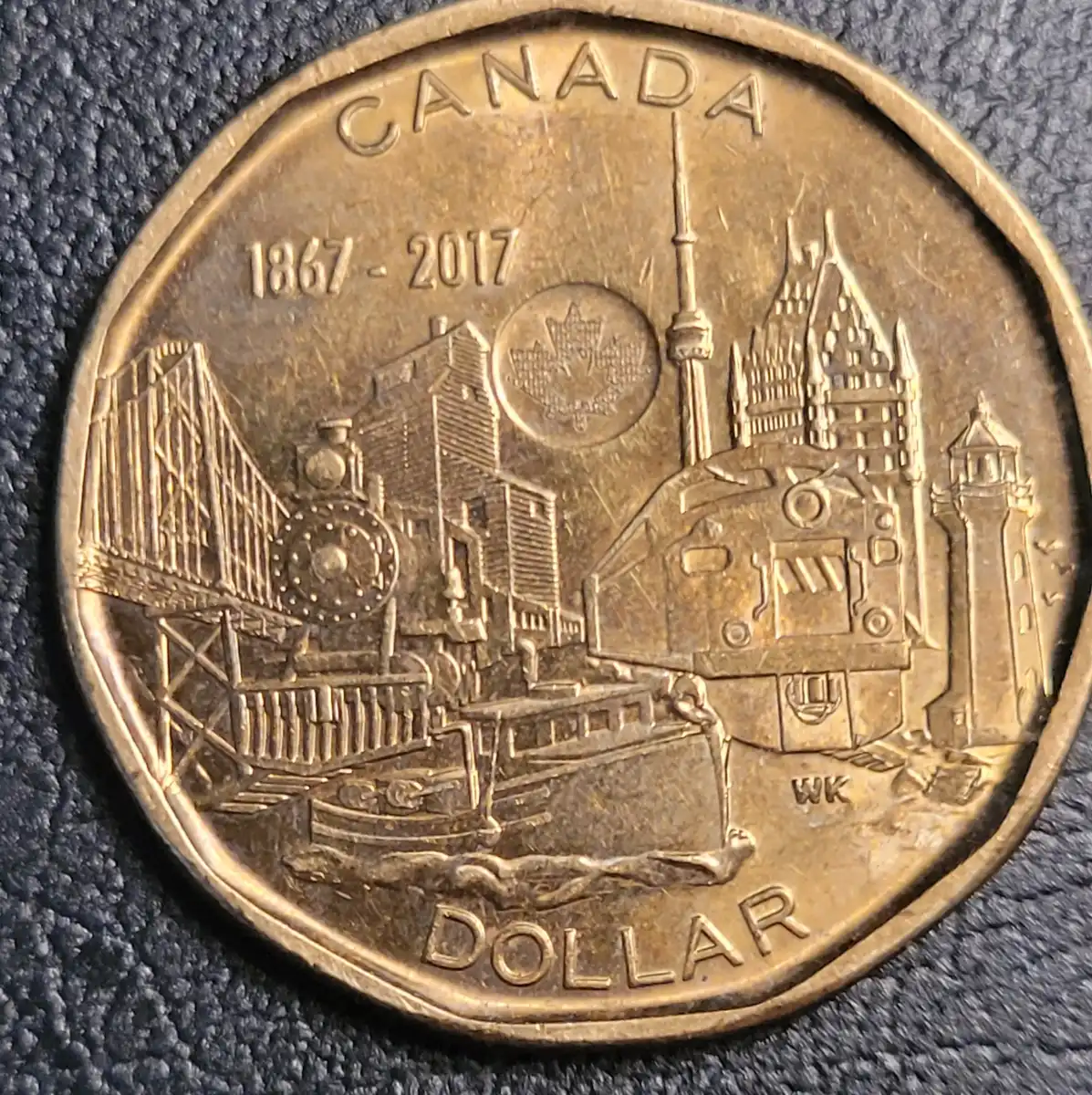 2017-Canadian-$1-Loonie-1867-2017---Connecting-A-Nation---Possible-Die-Chip