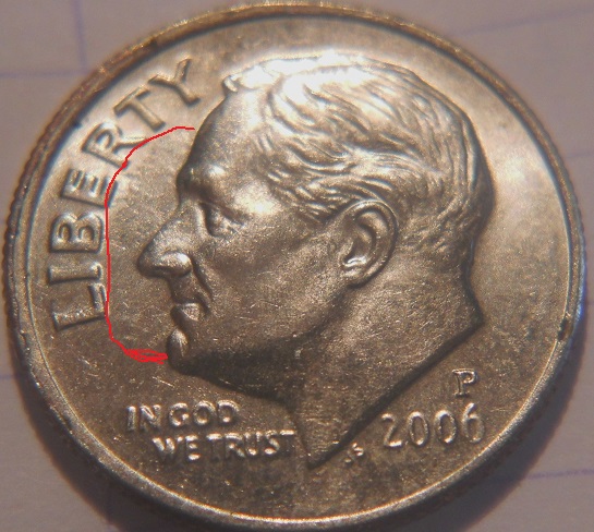 Two-2006-P-Roosevelt-Dime-With-Die-Clash?