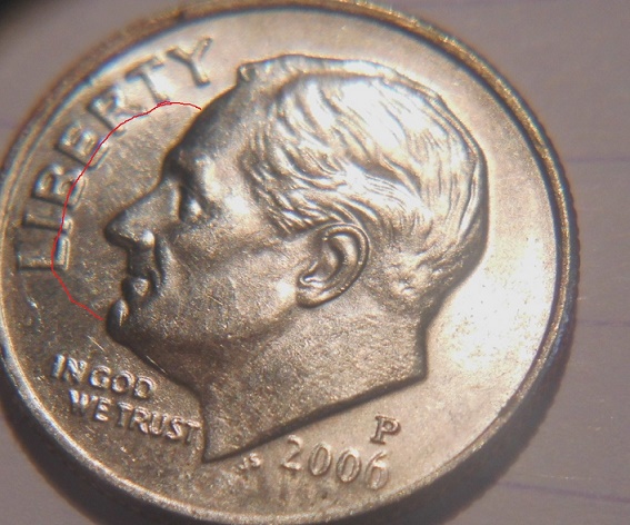 Two-2006-P-Roosevelt-Dime-With-Die-Clash?