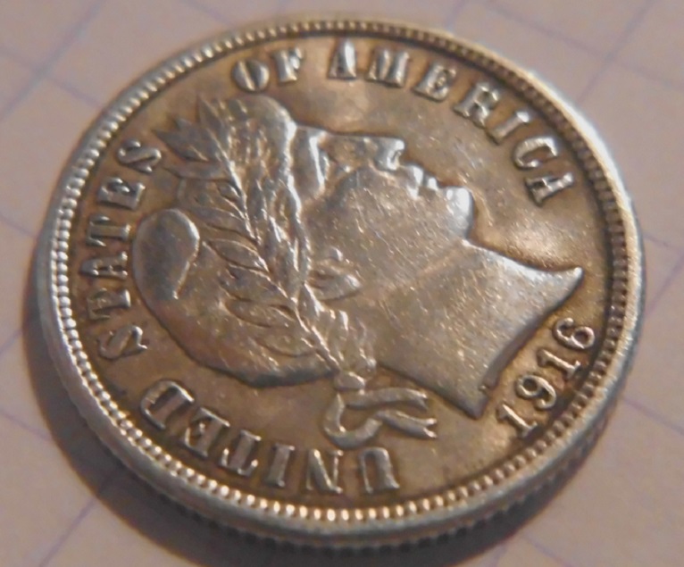 1916-Barber-Dime-For-Grading,-Possible-Clash?