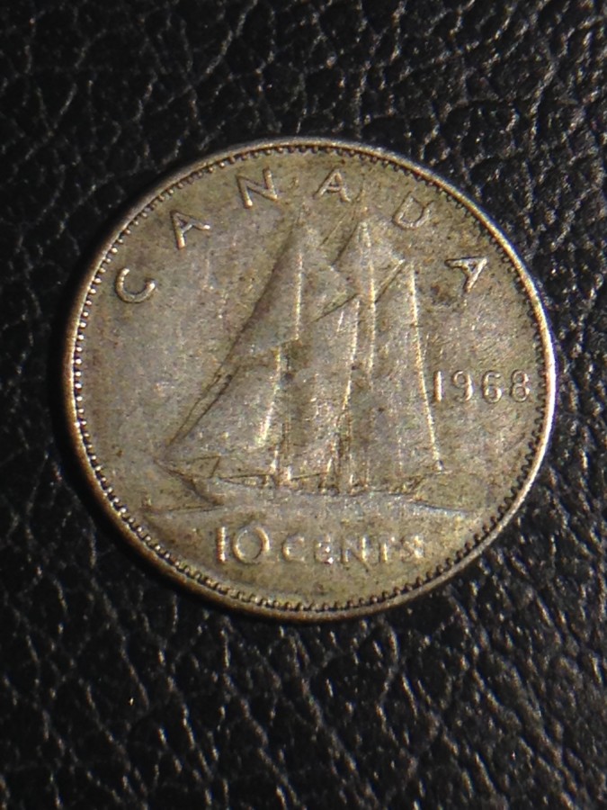 1968-Silver-10-Cents--2-Flag-Post?