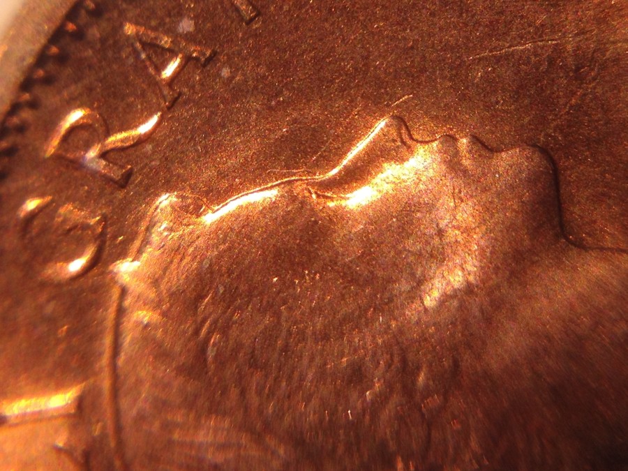 1964-Cent-Die-Clash?-DD?-Plating-Issue?-Found-In-Roll