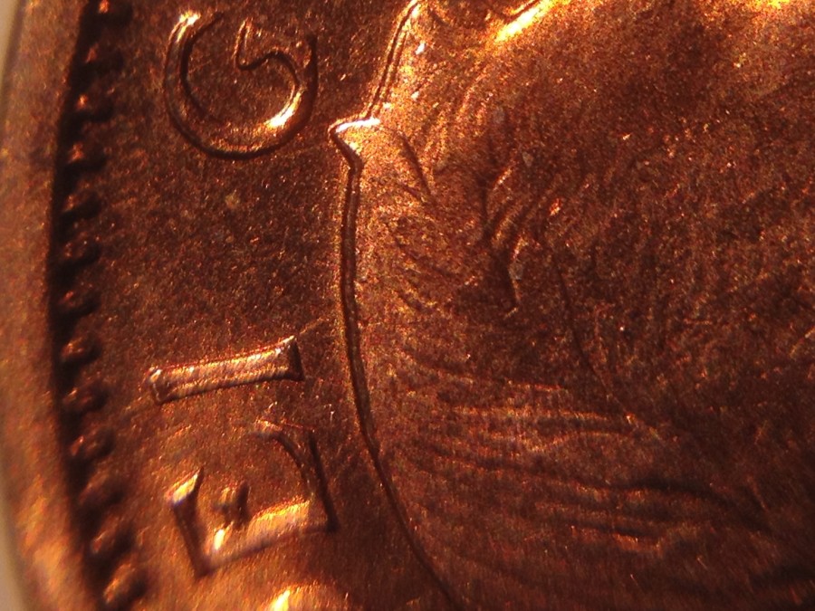 1964-Cent-Die-Clash?-DD?-Plating-Issue?-Found-In-Roll
