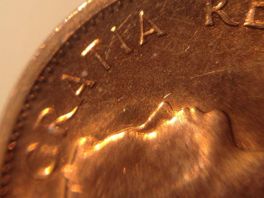 1964-Cent-Die-Clash?-DD?-Plating-Issue?-Found-In-Roll
