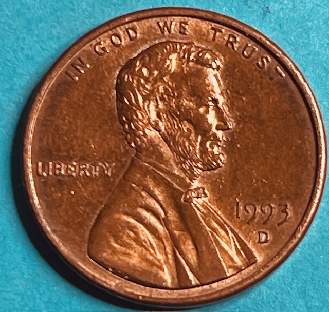 1993-Lincoln-Cent-From-The-Bank-Coin-Roll.