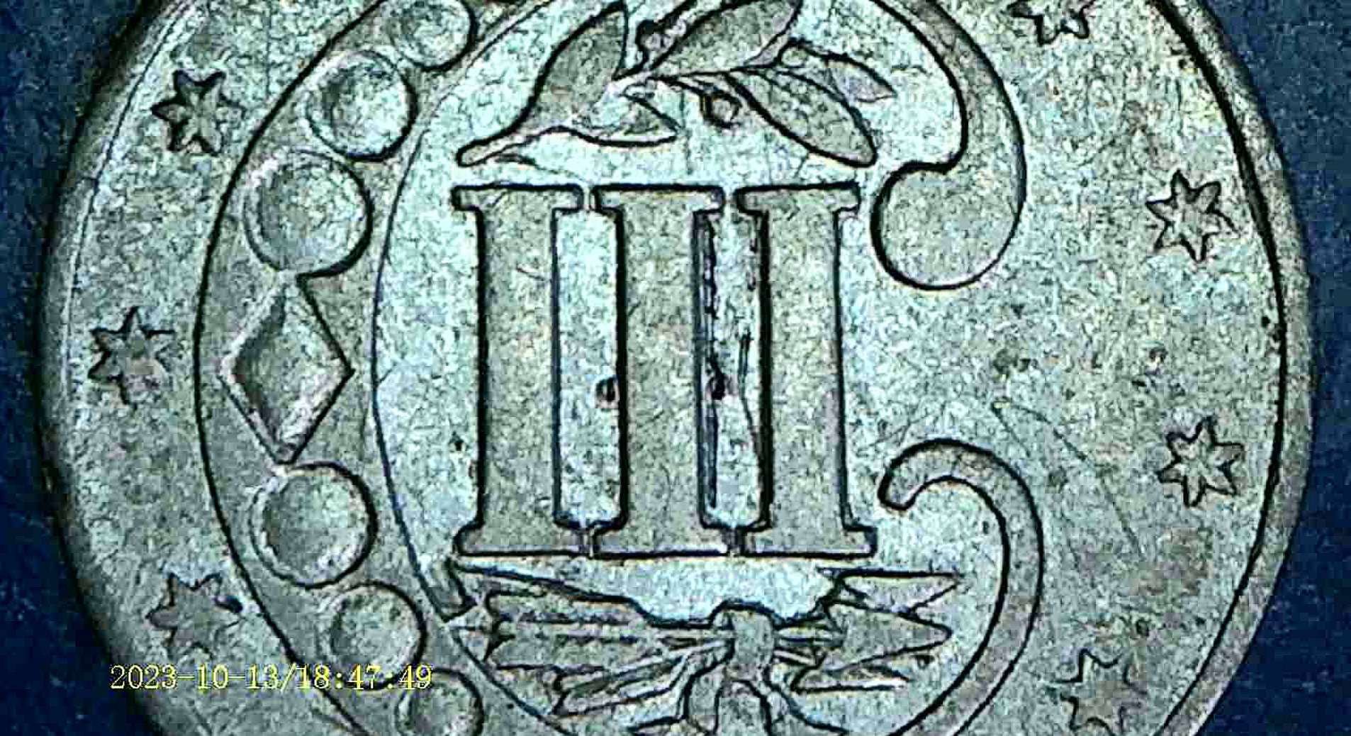 1856-Three-Cent-Silver-Trime-Type-2.-Gradeable?