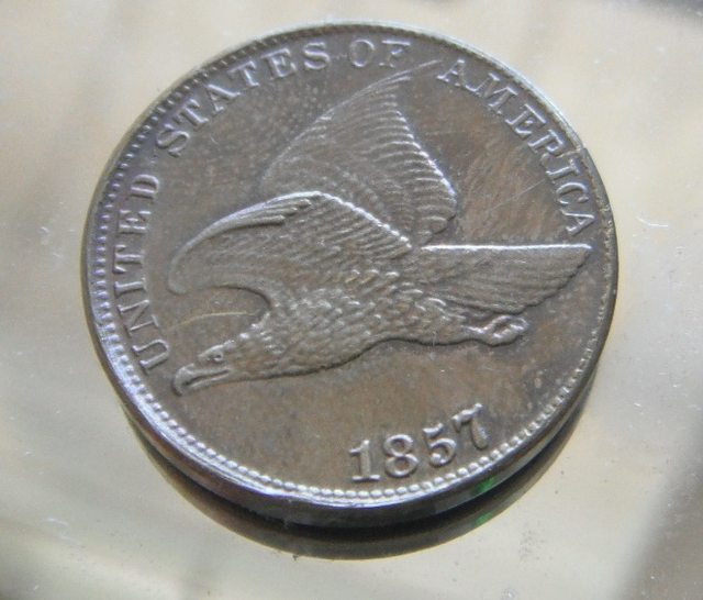 1857-Flying-Eagle:-Lacquered?-Real/Fake?-Grade?