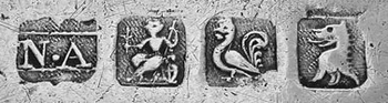 A-Pair-Of-Counterstamped-Coppers---Early-Boston-Silversmith