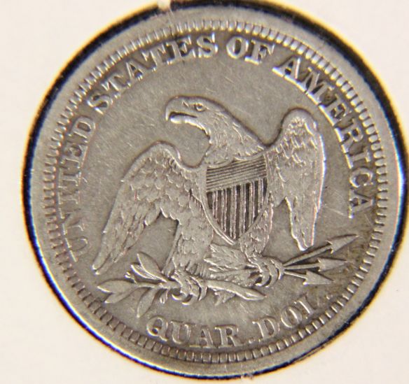 1854-Seated-Liberty-Quarter-Lamination