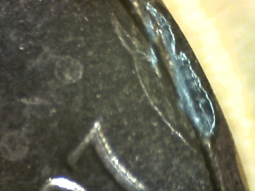 2007-Lincoln-Cent-Struck-Through-Foreign-Object.