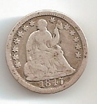 1847-Half-Dime-VG-Or-Better-What-It-Worth
