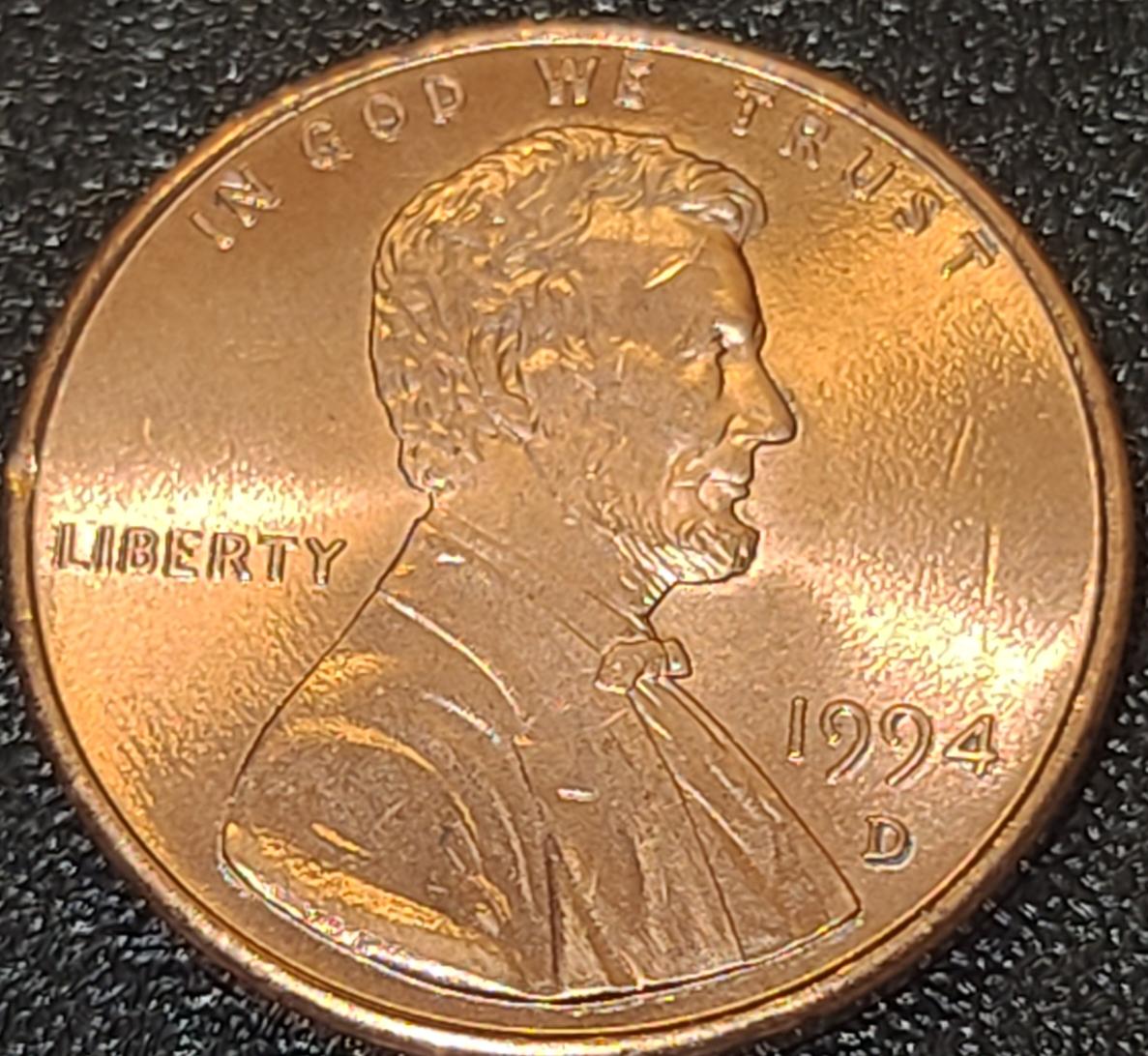 1994-D-Lincoln-Cent,-Attn.-To-Obverse