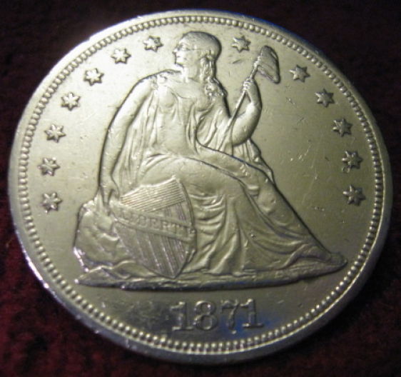 1871-Seated-Liberty-Silver-Dollar
