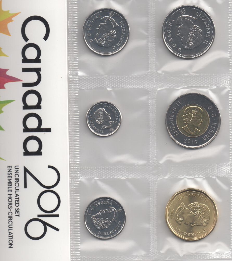 Canada-2016-Uncirculated-Set-#148390-Contains-2015-Loonie