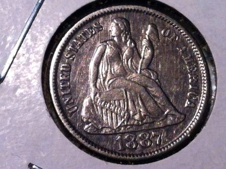 1887-S-&-1872-Seated-Dime.