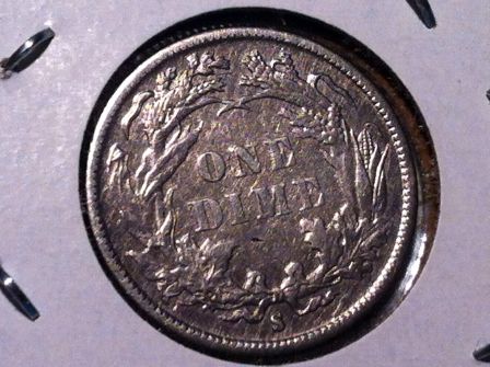 1887-S-&-1872-Seated-Dime.