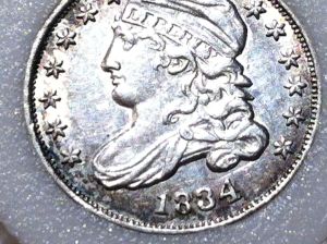 1834-Capped-Bust-Dime---AU-58?