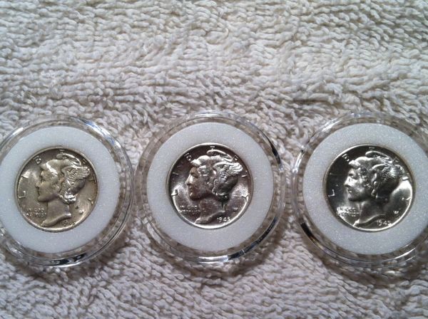 1945-P-D-S-Winged-Liberty-Head-Dime-Set