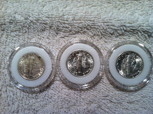 1945-P-D-S-Winged-Liberty-Head-Dime-Set