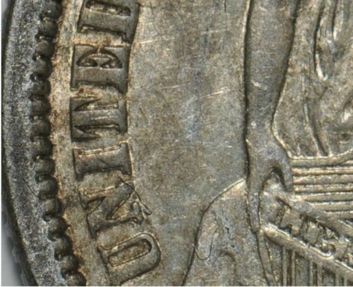1891-Seated-Dime-O9-Reverse,-Very-Scarce