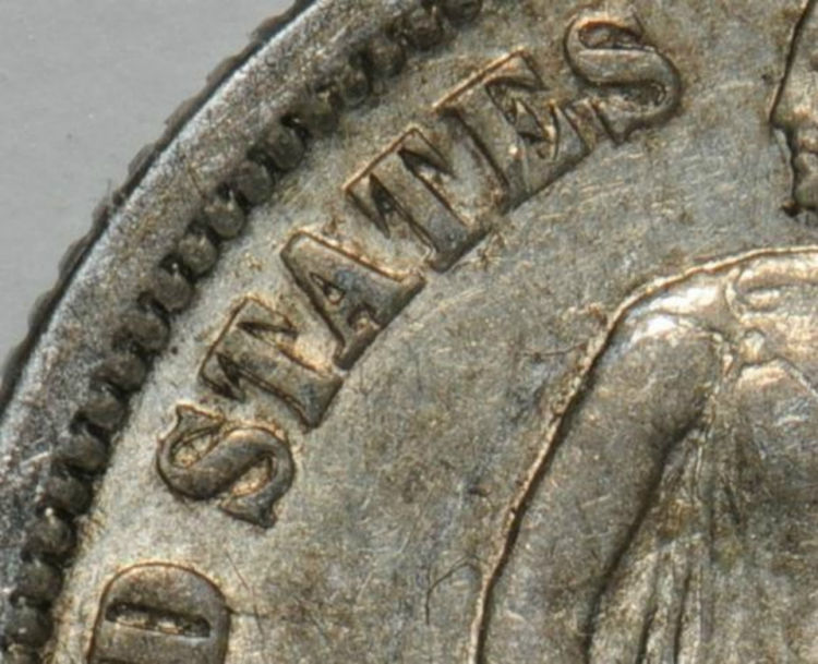 1891-Seated-Dime-O9-Reverse,-Very-Scarce