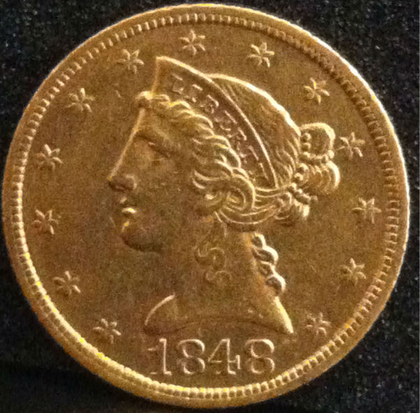 1848-$5-Gold