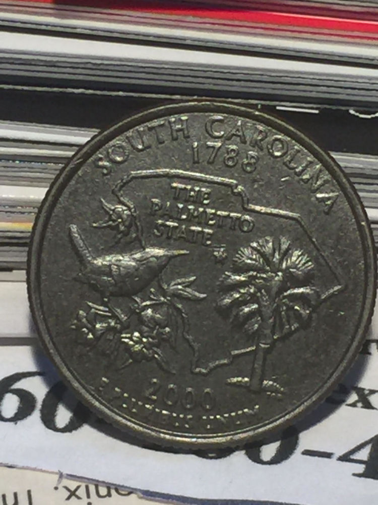 2000-P-South-Carolina-25c-Made-Of-Only-Nicke-Or-Copper