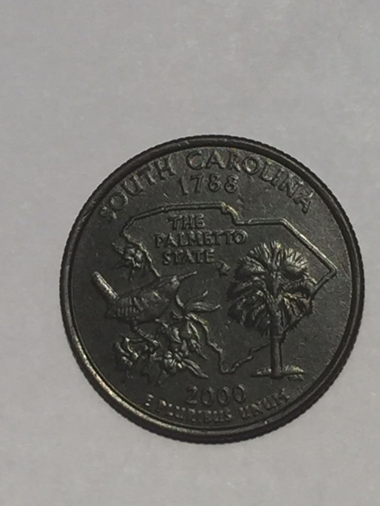 2000-P-South-Carolina-25c-Made-Of-Only-Nicke-Or-Copper