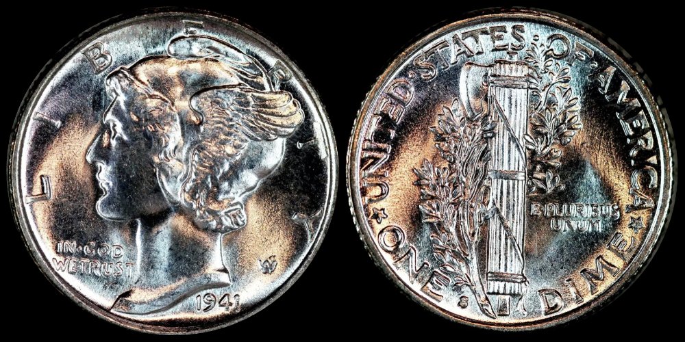 1941-S-And-1944-Mercury-Dimes