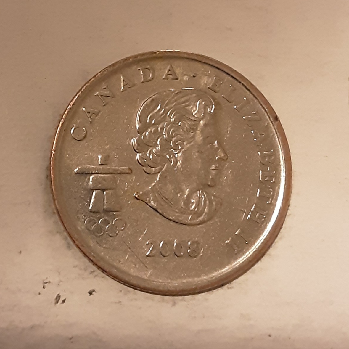 Vancouver-2008-25-Cent-Coin-Planchet-Error