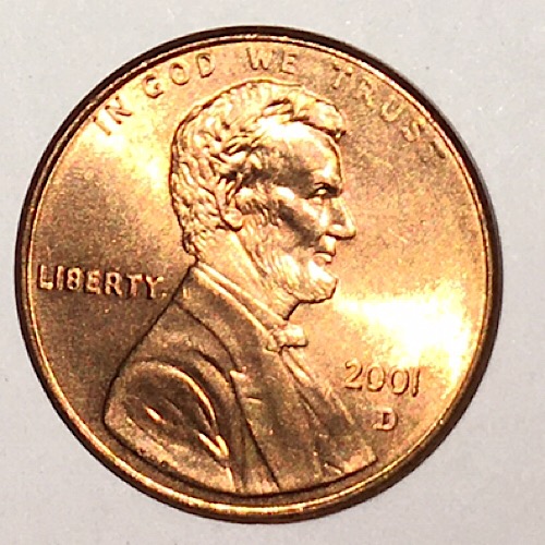 Beautiful-2001-D-Lincoln-Memorial-Penny!