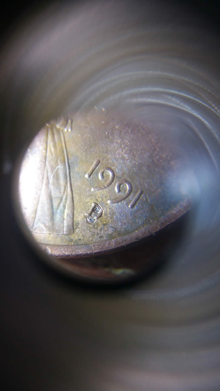 Odd-Mint-Mark,-'91-D-Penny