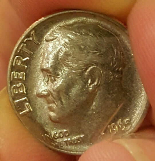 '65-P-Dime-W/-Interesting-Obverse-Features.