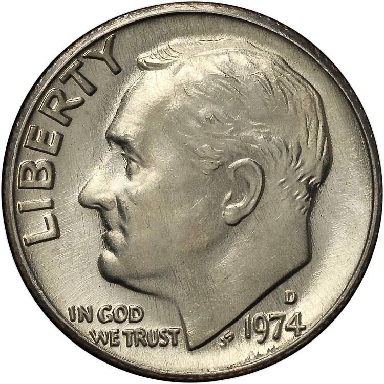 '74-D-Dime;-Wide-Letters-In-Liberty