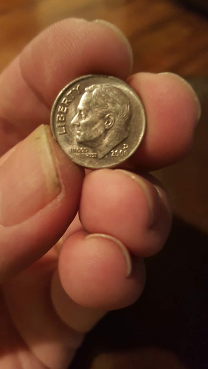 2000-D-Dime-W/-I-Guess-An-Unretained-Cud.