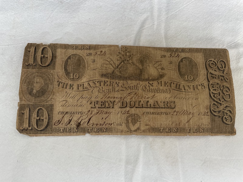 1840-S-Planters-&-Mechanics-Bank-South-Carolina-$10