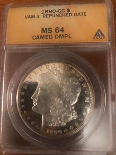 Morgan-1890-CC--VAM-3-Repunch-Date--MS-64-Cameo-DMPL