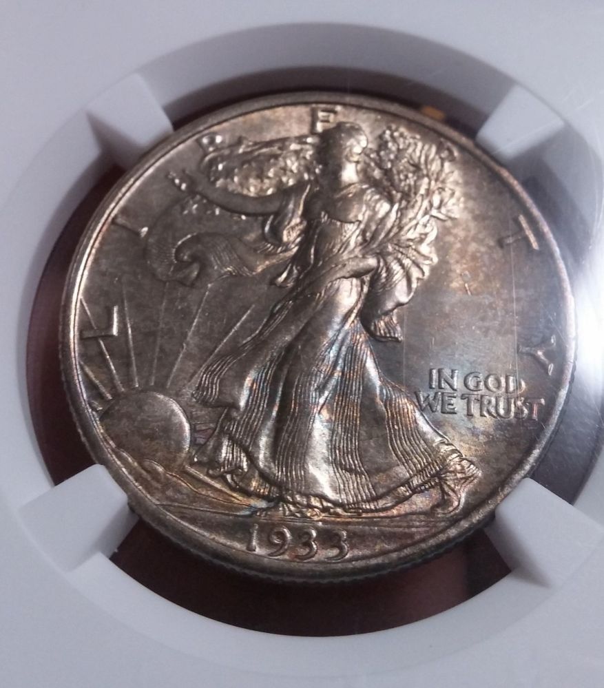Toned-1933-S-Walking-Liberty