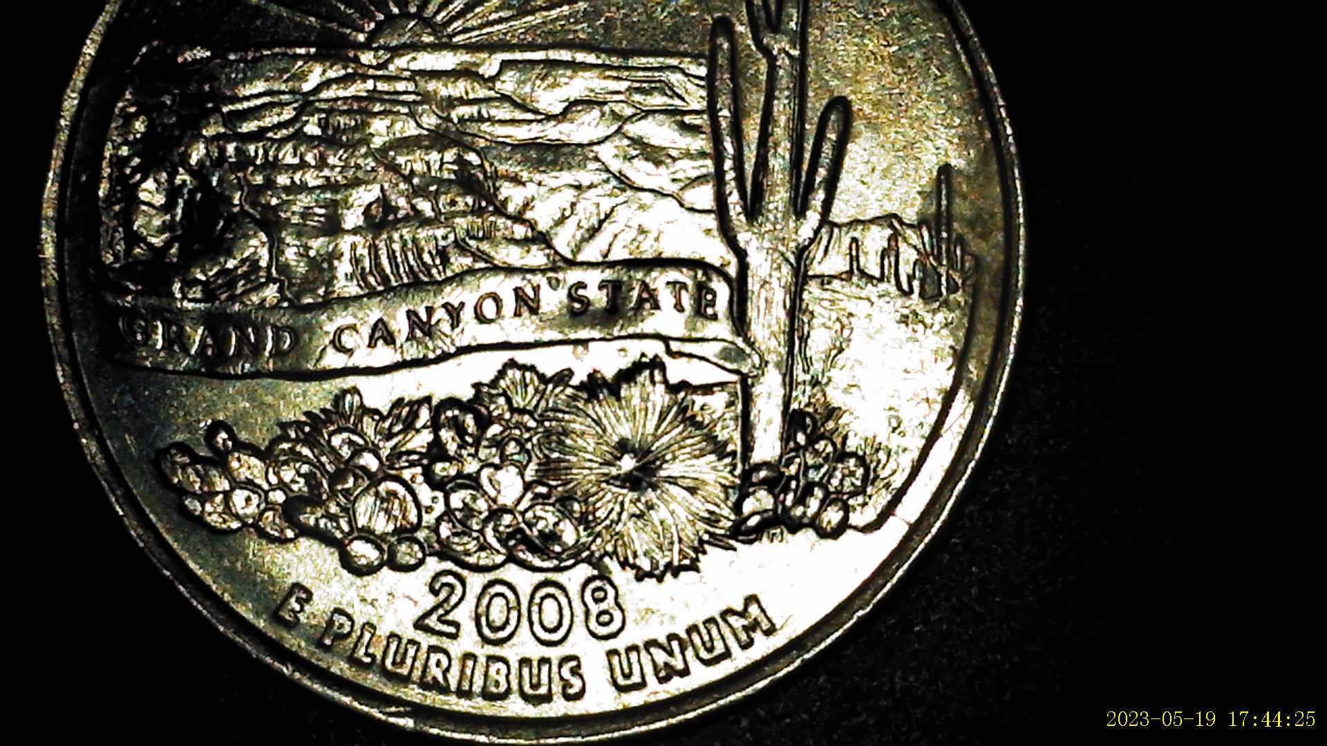 2008-Arizona-Quarter-With-Initials-Covered-On-Reverse