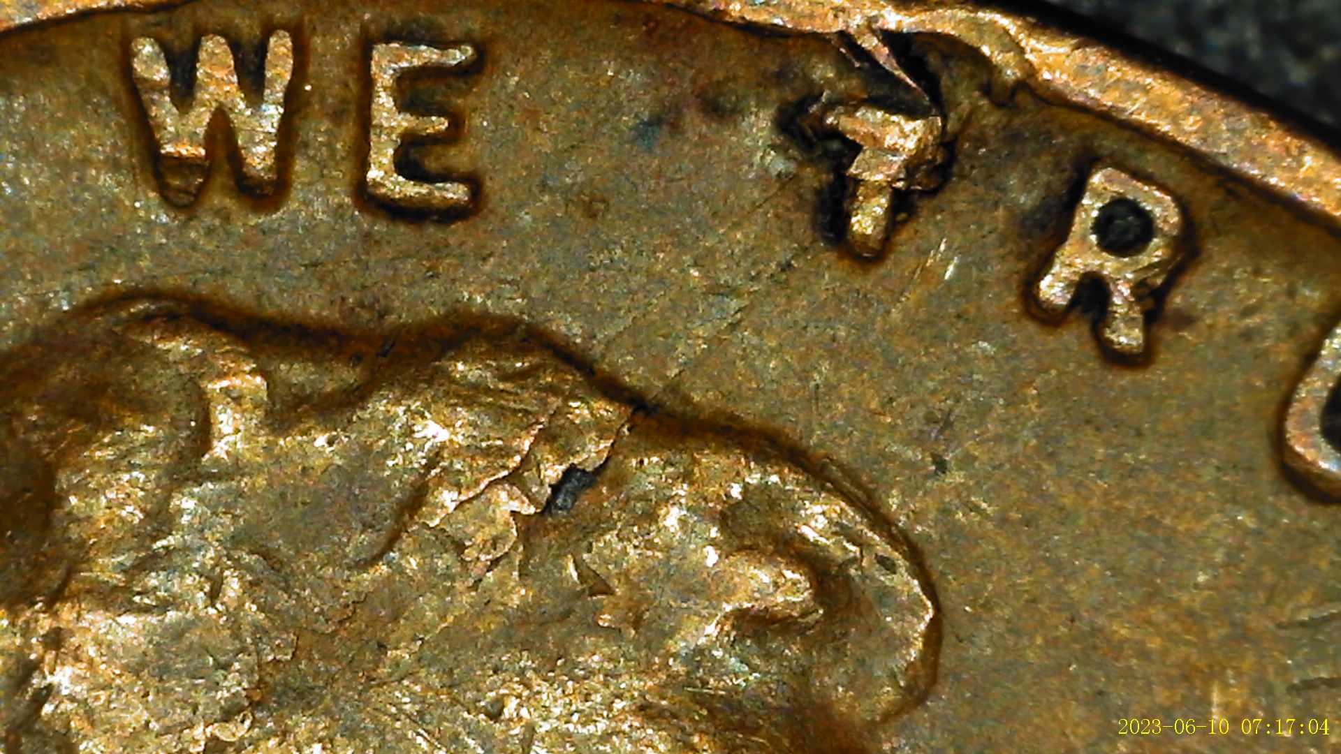 1946-Penny-Lamination-Error-Occurring-On-Obverse