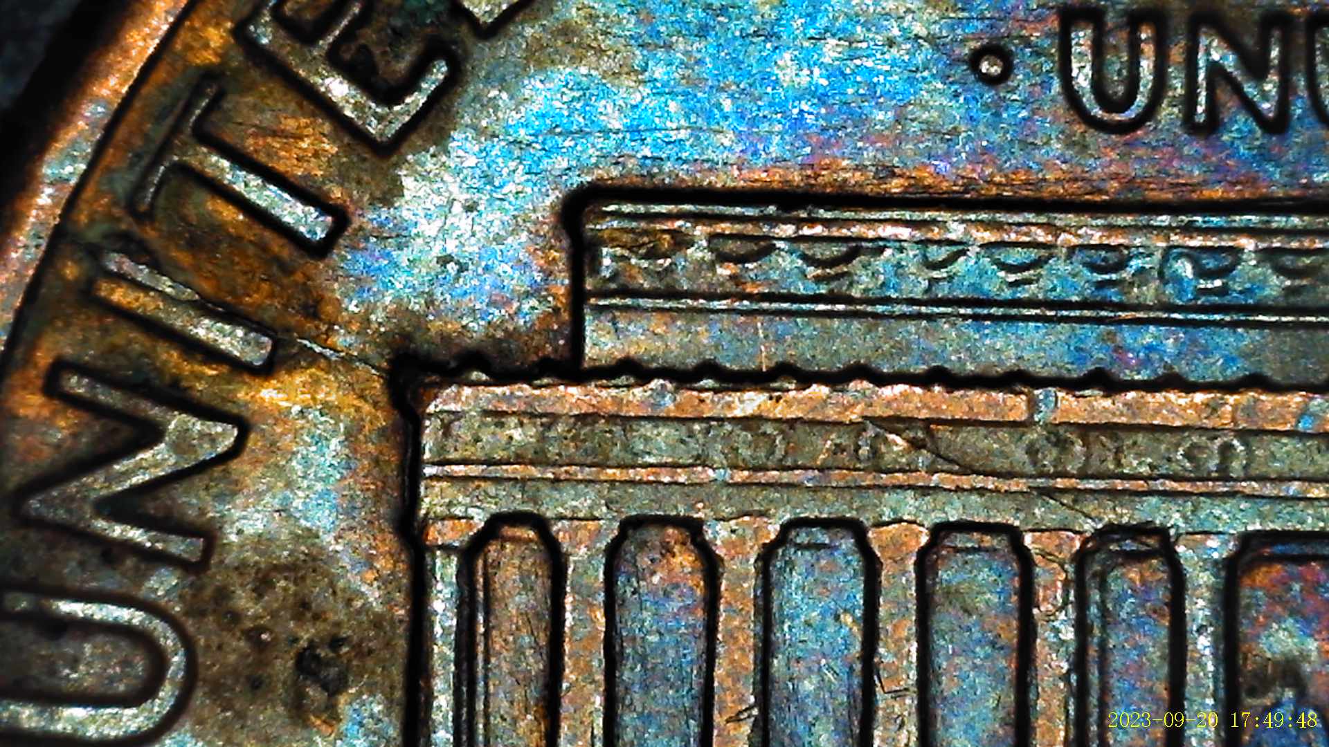1988-Penny-With-Multiple-Die-Cracks/Possible-Cud-On-Reverse