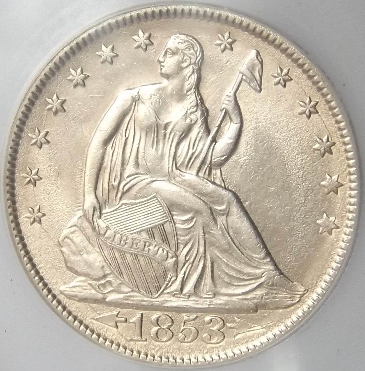 1853-Type-3.-Seated-Liberty-Half,-Grade-Thoughts