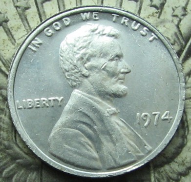 1974-Aluminum-Penny-W/Pics