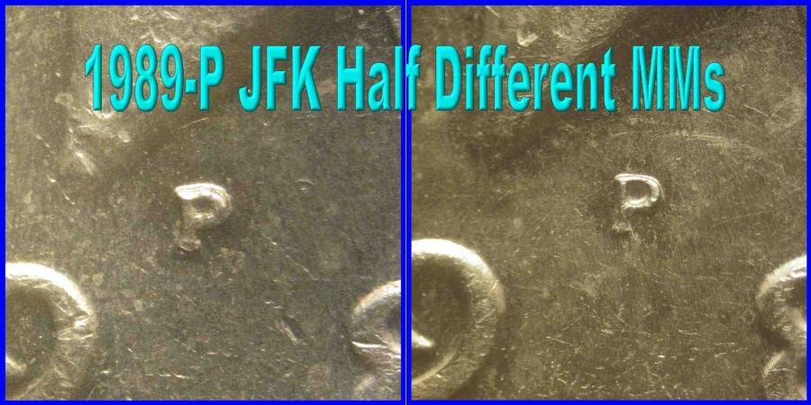 Two-Different-Looking-P-Mint-Marks-On-1989-JFK-Halves