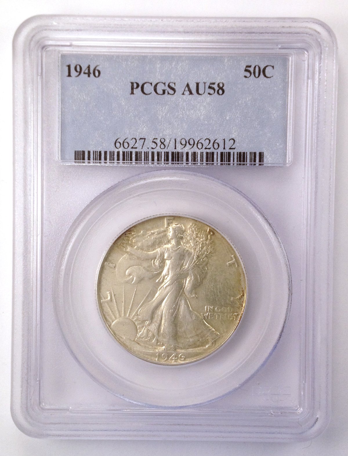 Value-Of-1946-D-Wlh-DDR-PCGS-AU-58-W/-Slab-Not-Labeled-As-DDR