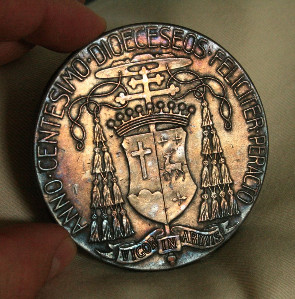 1908-Cardinal-William-O'connell-Archbishop-Of-Boston-Large-Silver-Medal
