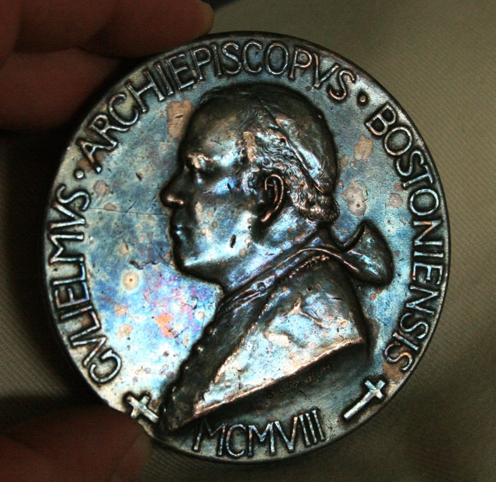 1908-Cardinal-William-O'connell-Archbishop-Of-Boston-Large-Silver-Medal