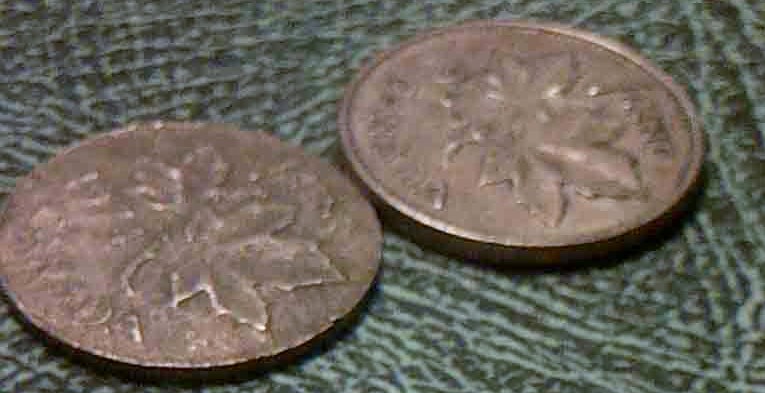 Canadian-1974-Penny--Any-Ideas-What-Happen-Here
