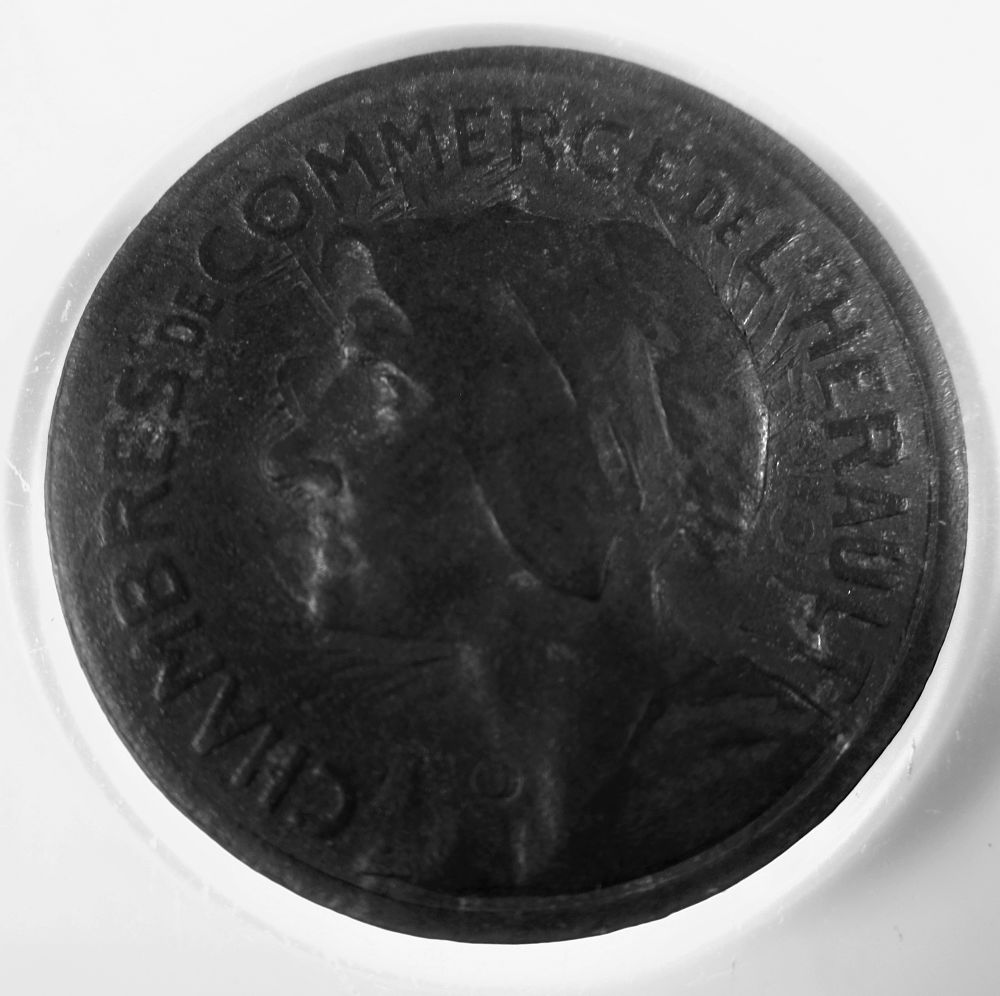 25-Centimes-Herault-1917-Zinc-Token-French-Cities