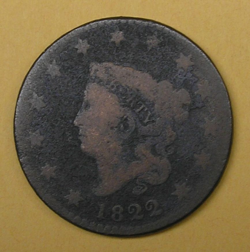 1822-Large-Cent-Worn